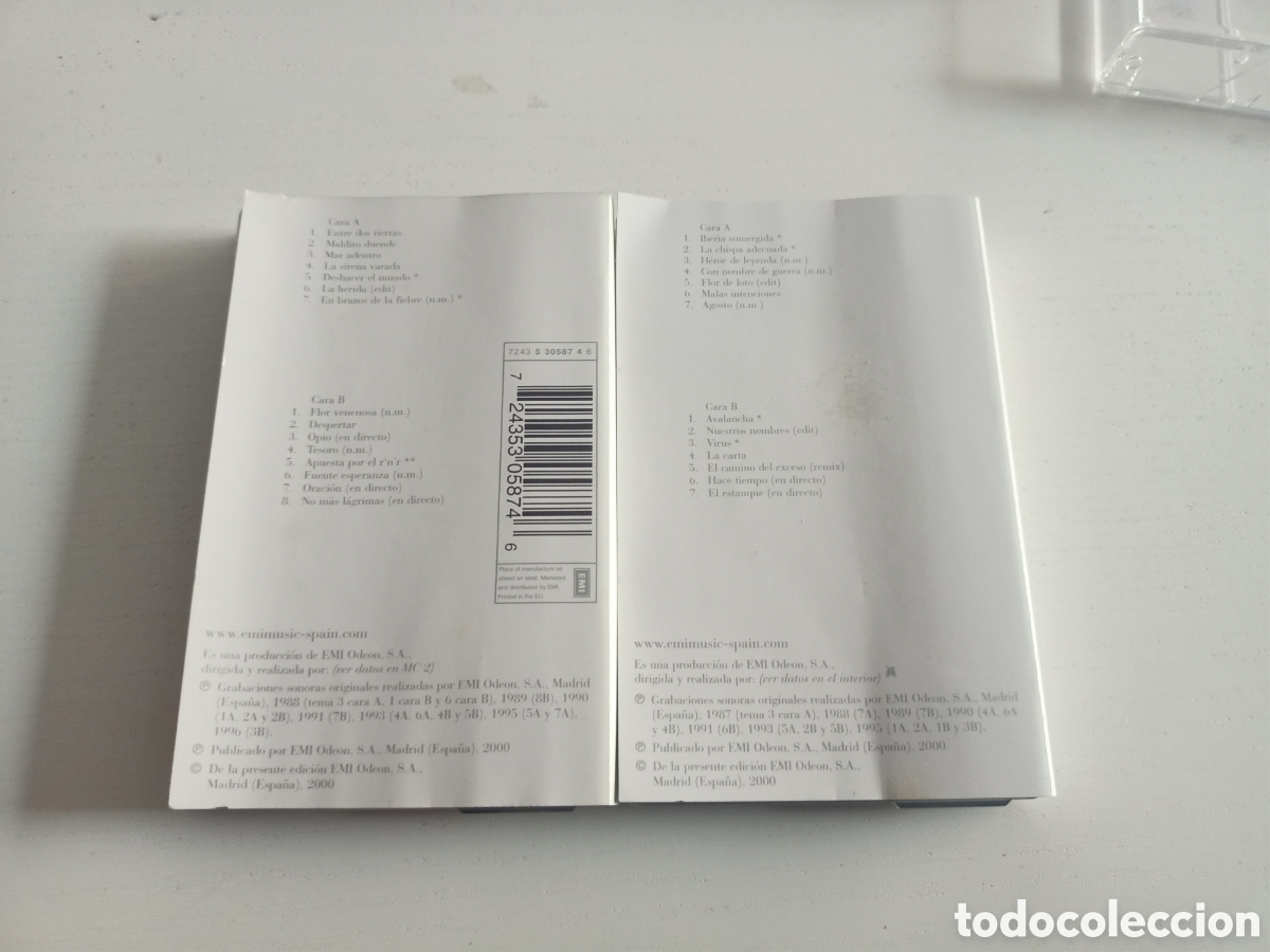 Casetes antiguos: H&eacute;roes del silencio canciones (l) y (ll) - Foto 3