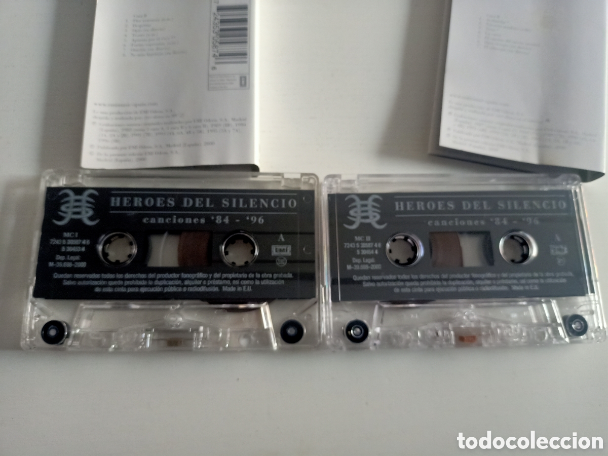 Casetes antiguos: H&eacute;roes del silencio canciones (l) y (ll) - Foto 4