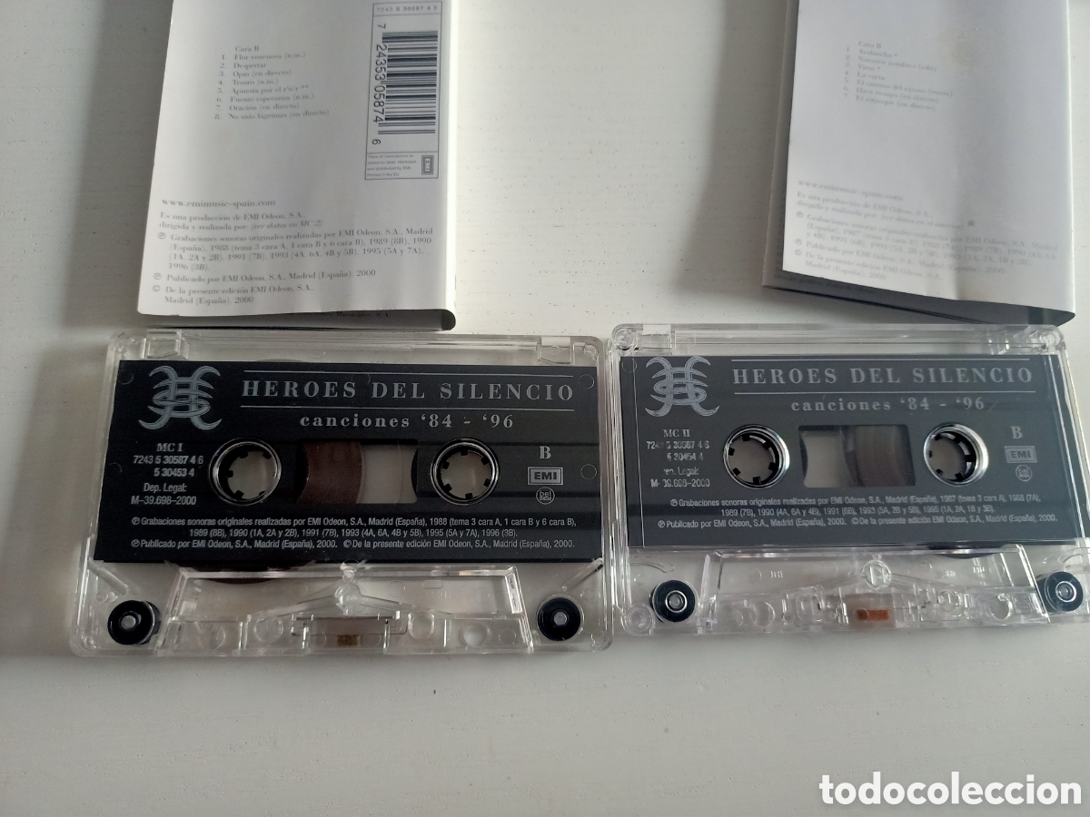 Casetes antiguos: H&eacute;roes del silencio canciones (l) y (ll) - Foto 5