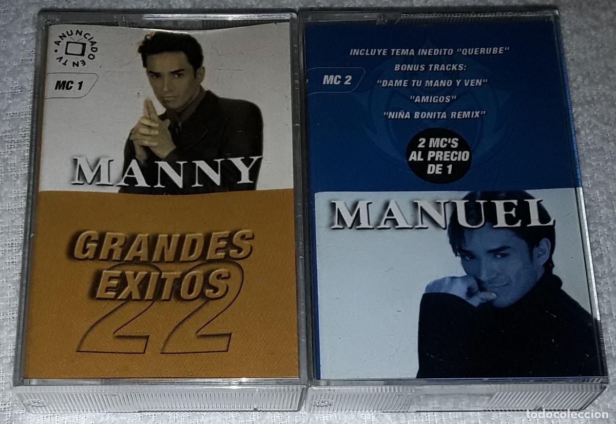 Casetes antiguos: 2 K7 - MANNY MANUEL - 22 GRANDES &Eacute;XITOS - Foto 1