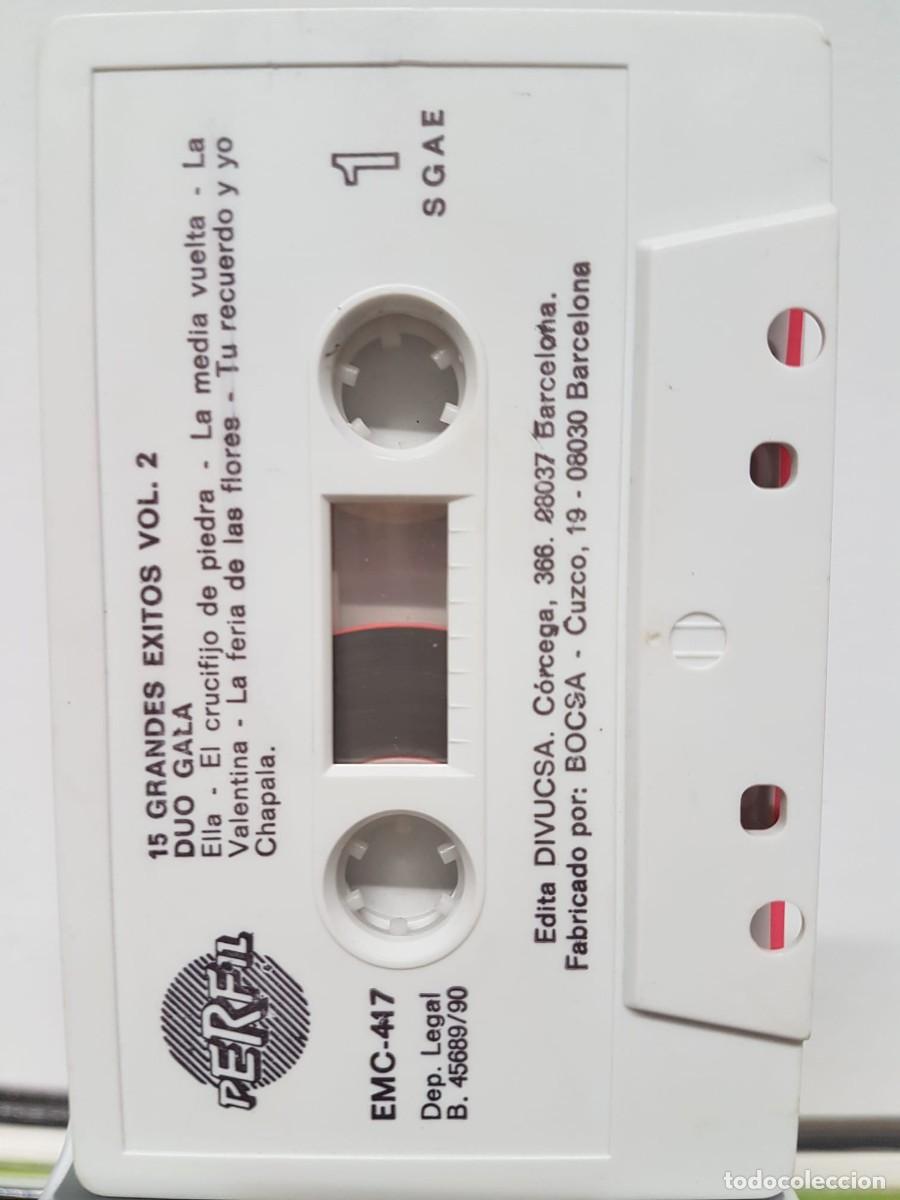 Casetes antiguos: D&uacute;o Gala - 15 Grandes &Eacute;xitos Vol. 2 (Cassette) - Foto 4