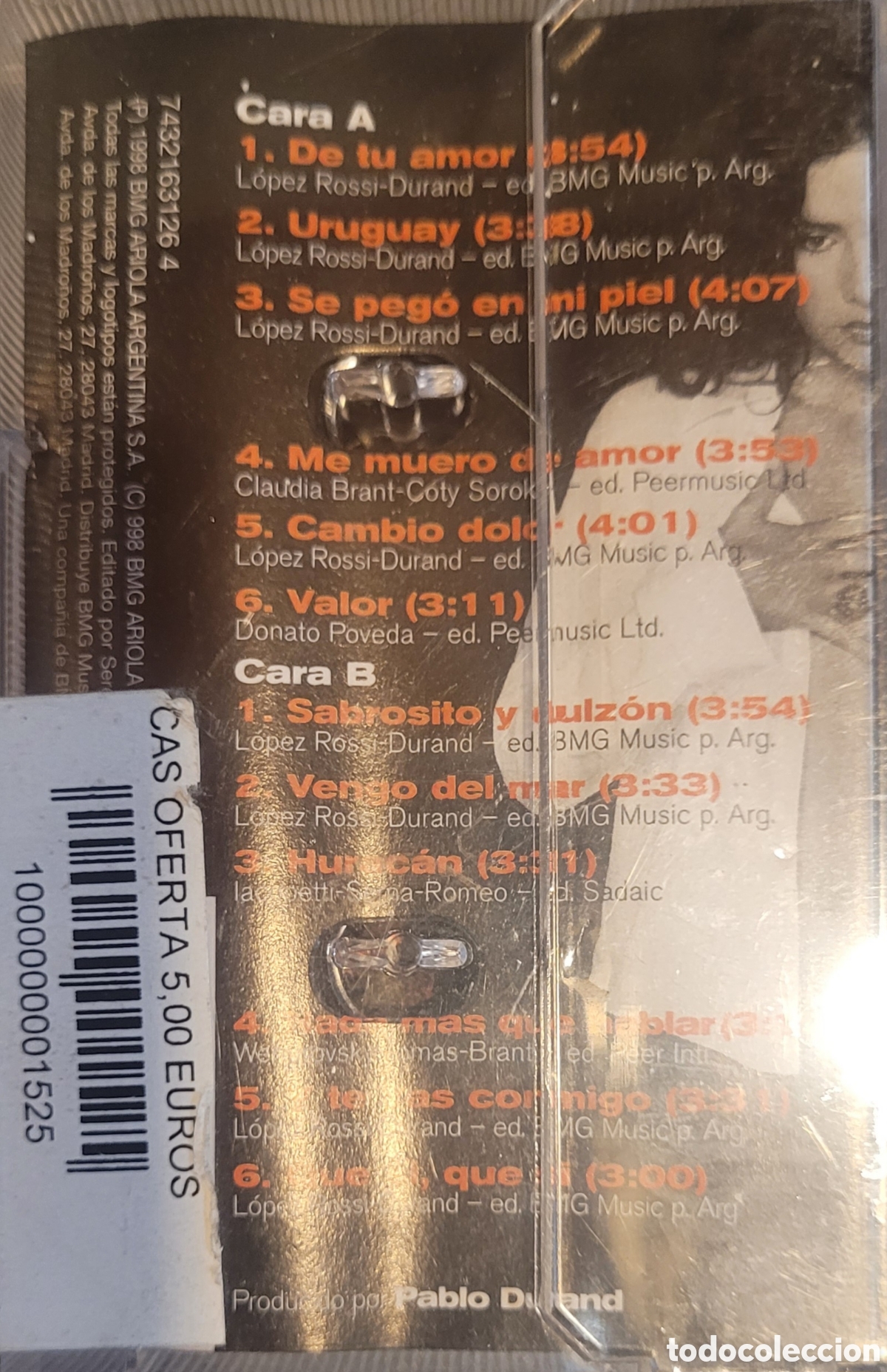 Casetes antiguos: NATALIA OREIRO CASSETTE - Foto 2