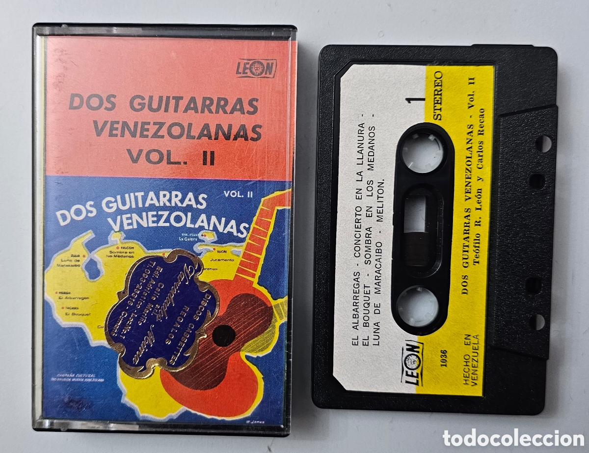 Old Cassettes: CASSETTE TEOFILO R. LEON Y CARLOS RECAO - Dos Guitarras Venezolanas Vol.2 (Venezuela - Leon - 1970)