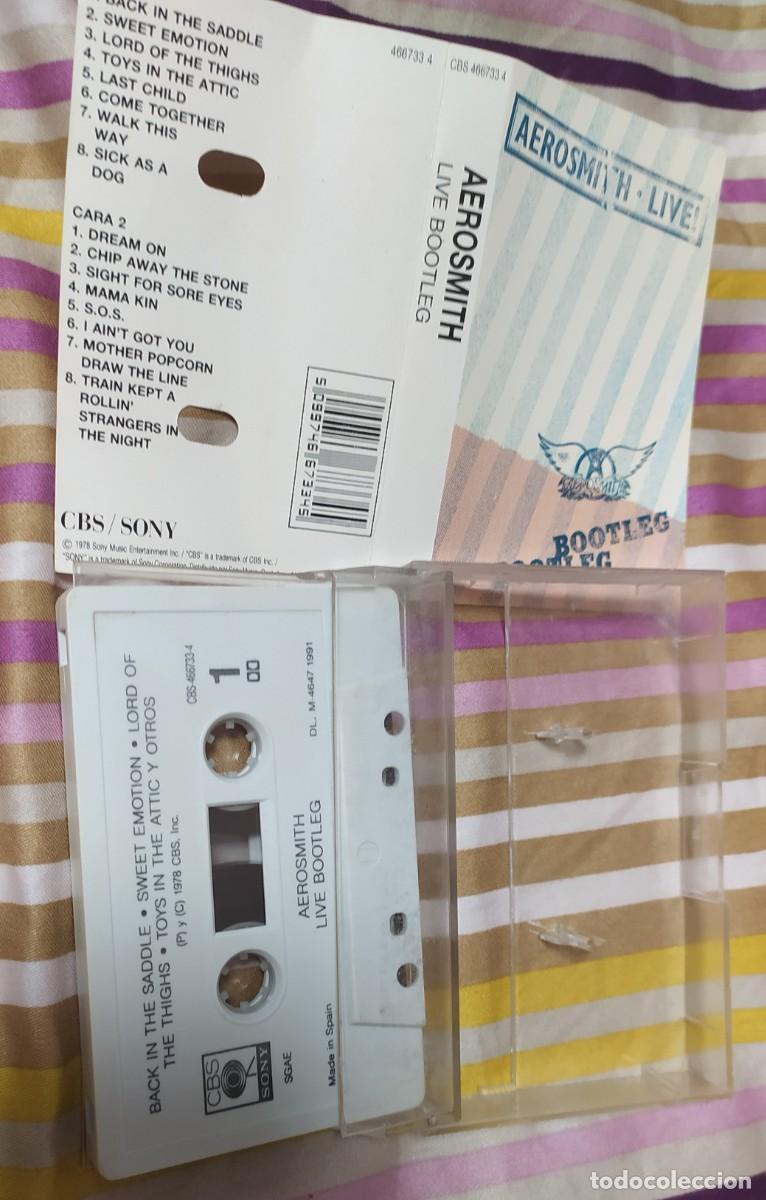 Casetes antiguos: cinta casette: Aerosmith: Live bootleg - Foto 2