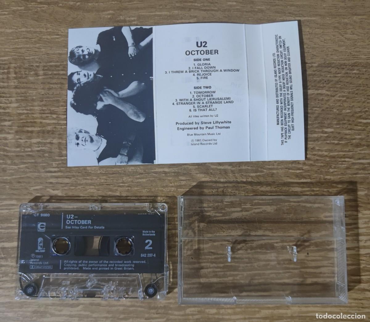 Casetes antiguos: Cassette U2 - October (1981) Edici&oacute;n UK - Foto 2