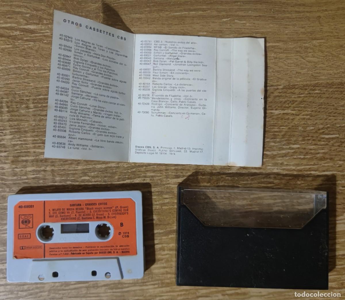 Casetes antiguos: Cassette Santana - Grandes &Eacute;xitos (1974) - Foto 3