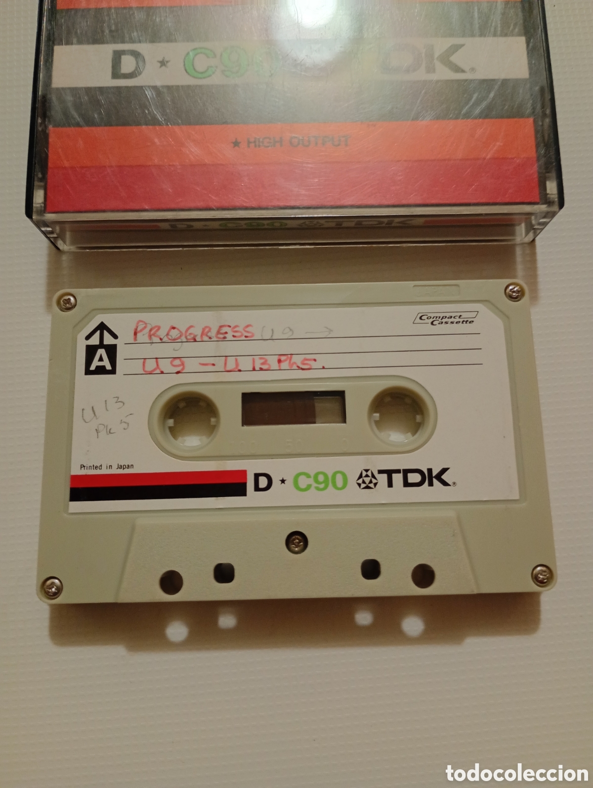 Alte Kassetten: Cinta cassette D C90 TDK.