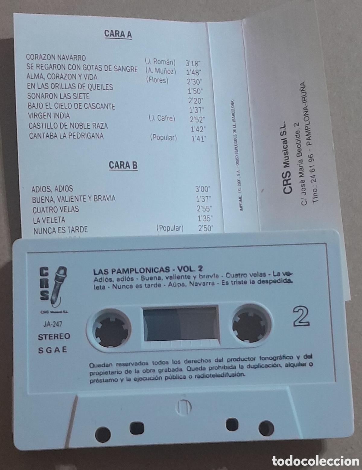 Casetes antiguos: LOS PAMPLONICAS - V.2 - Foto 2