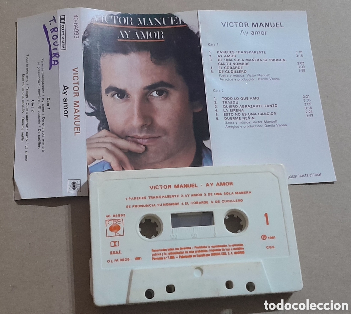 Casetes antiguos: VICTOR MANUEL - AY AMOR - Foto 1