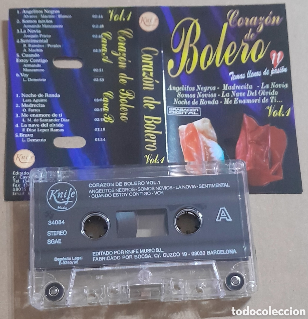 Casetes antiguos: CORAZ&Oacute;N DE BOLERO VOL. 1 - Foto 1
