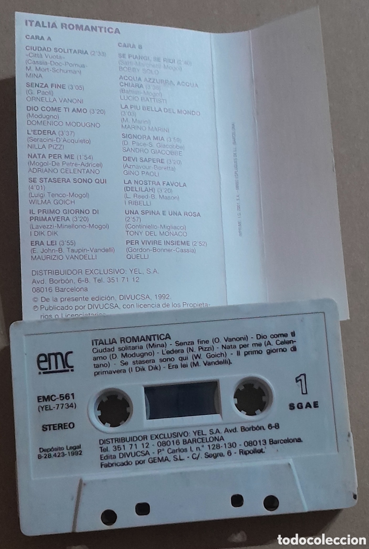 Casetes antiguos: ITALIA ROM&Aacute;NTICA -YEL - Foto 2
