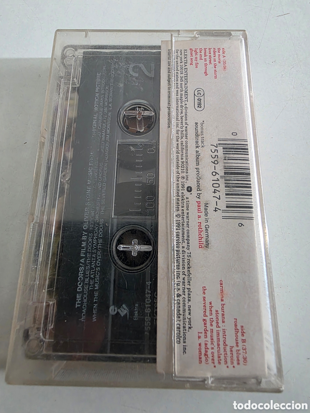 Casetes antiguos: Cassette BSO The Doors 1991 Original Elektra - Foto 3