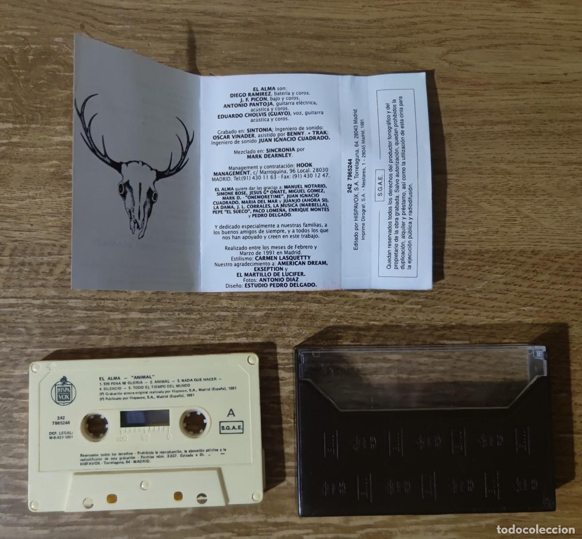 Casetes antiguos: Cassette El Alma - Animal (1991) - Foto 3