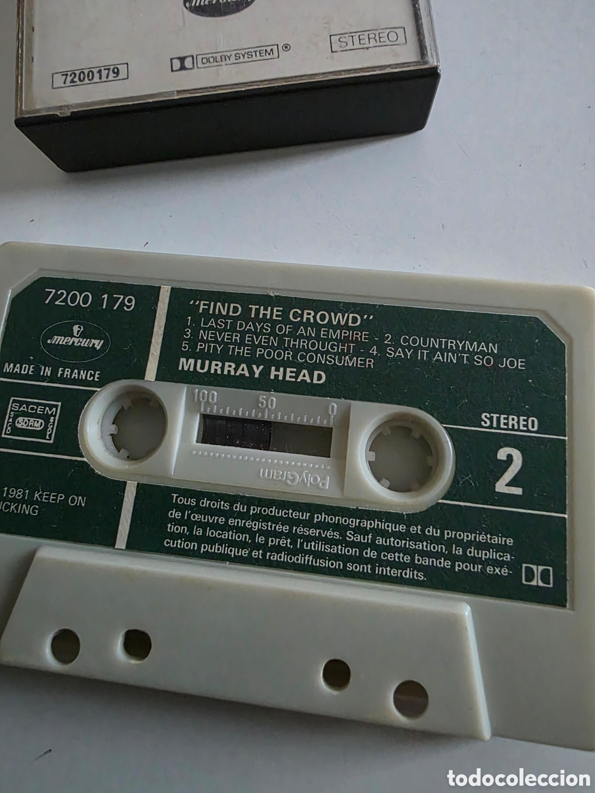 Casetes antiguos: Murray Head &ndash; Find The Crowd Cassette Mercury - Foto 2