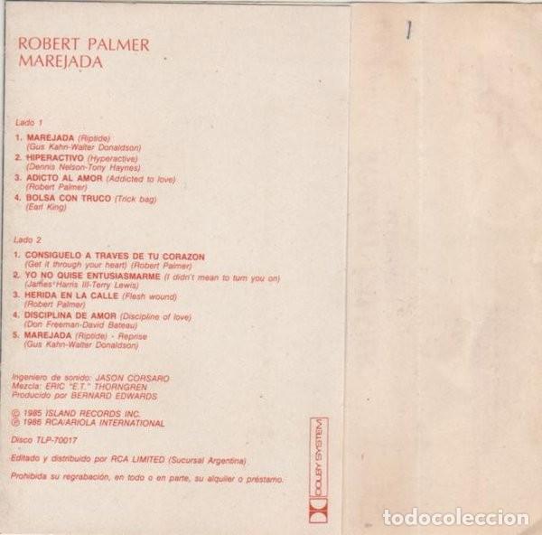 Casetes antiguos: Robert Palmer Marejada 1986 Cassette Argentina Riptide - Foto 2