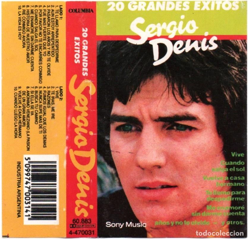 Casetes antiguos: Sergio Denis 20 Grandes Exitos Cassette Argentina - Foto 1