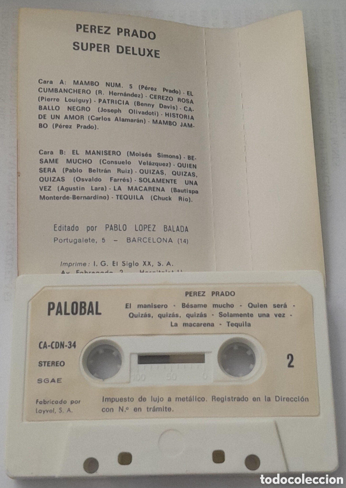 Casetes antiguos: PEREZ PRADO - SUPER DELUXE - Foto 2