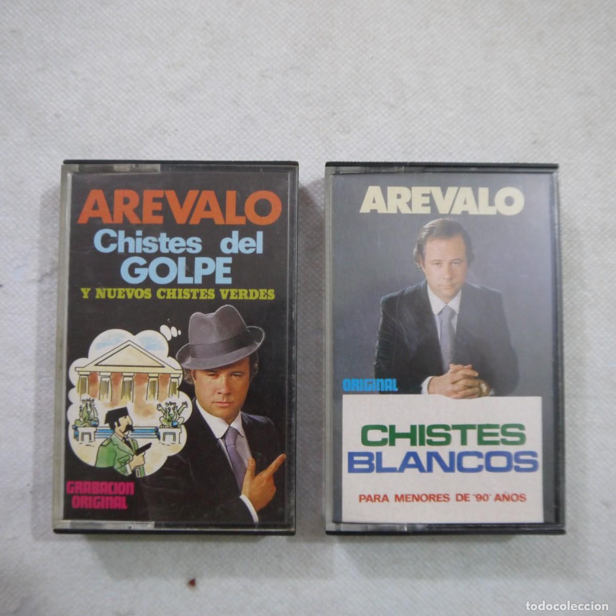 Cassette antiche: LOTE DE 2 CASETES DE AREVALO. CHISTES BLANCOS Y CHISTES DEL GOLPE - 2 CASETTES - OLIMPO 1980 Y 1981