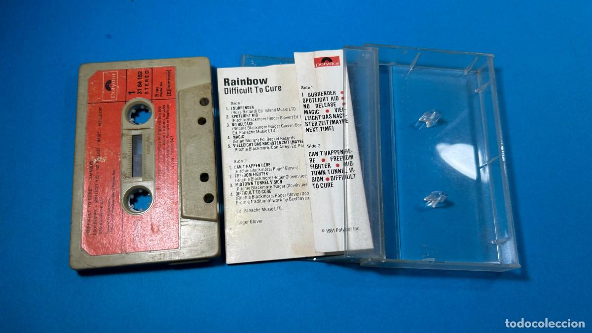 Casetes antiguos: RAINBOW - DIFFICULT TO CURE - 1981 - Casete - - Foto 3