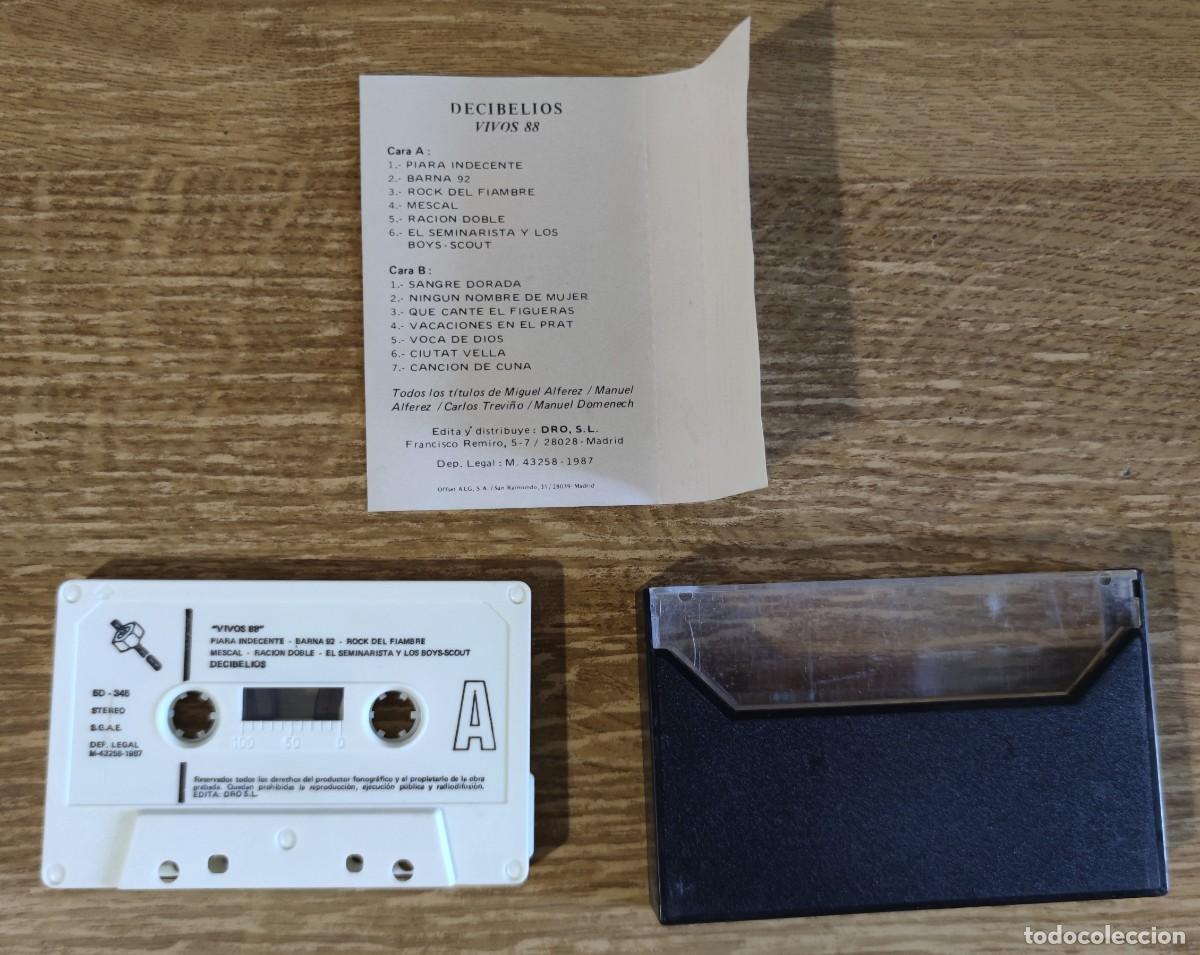 Casetes antiguos: Cassette Decibelios - Vivo&acute;s 88 (1987) - Foto 3