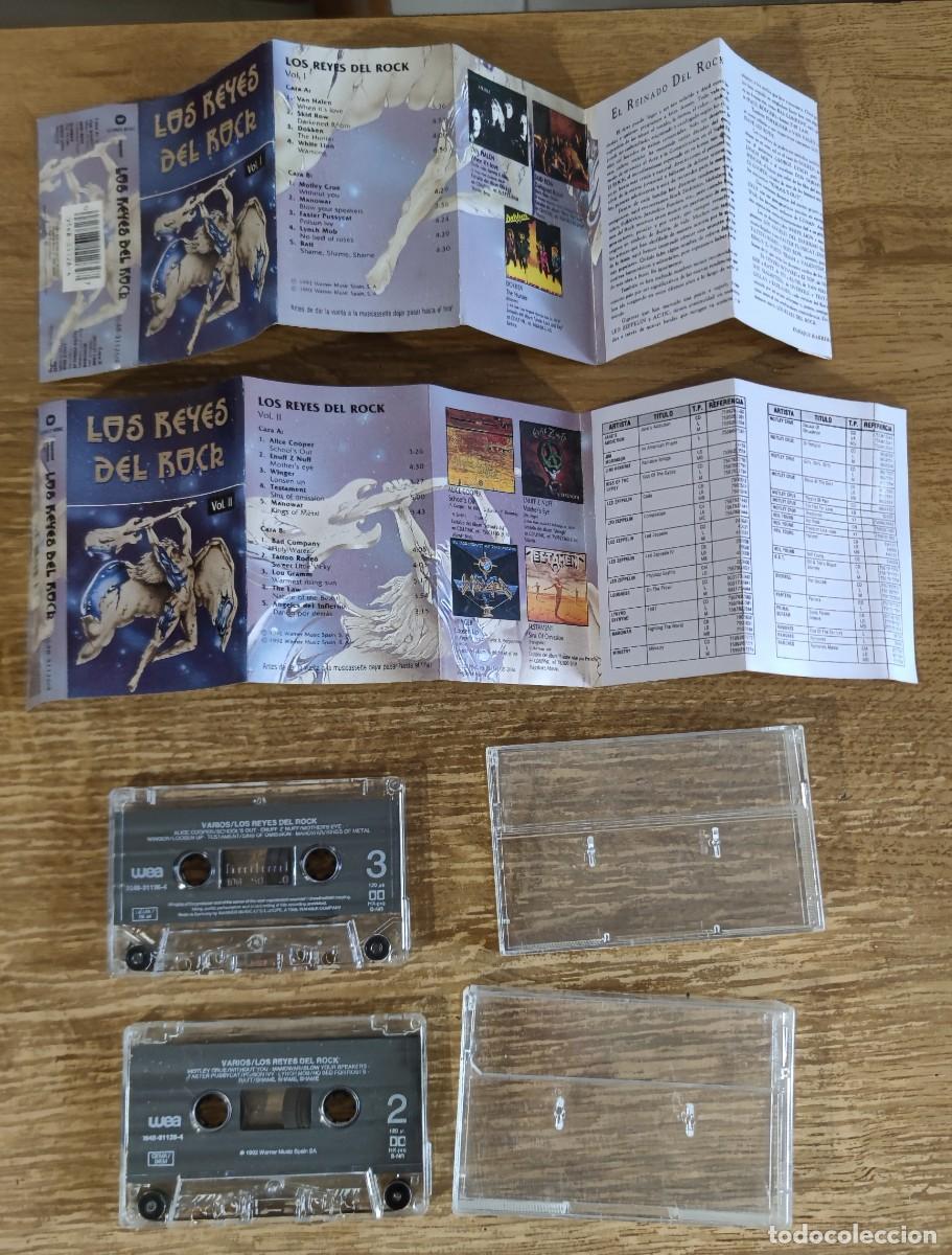Casetes antiguos: Cassette doble Los Reyes del Rock (1992) - Foto 2