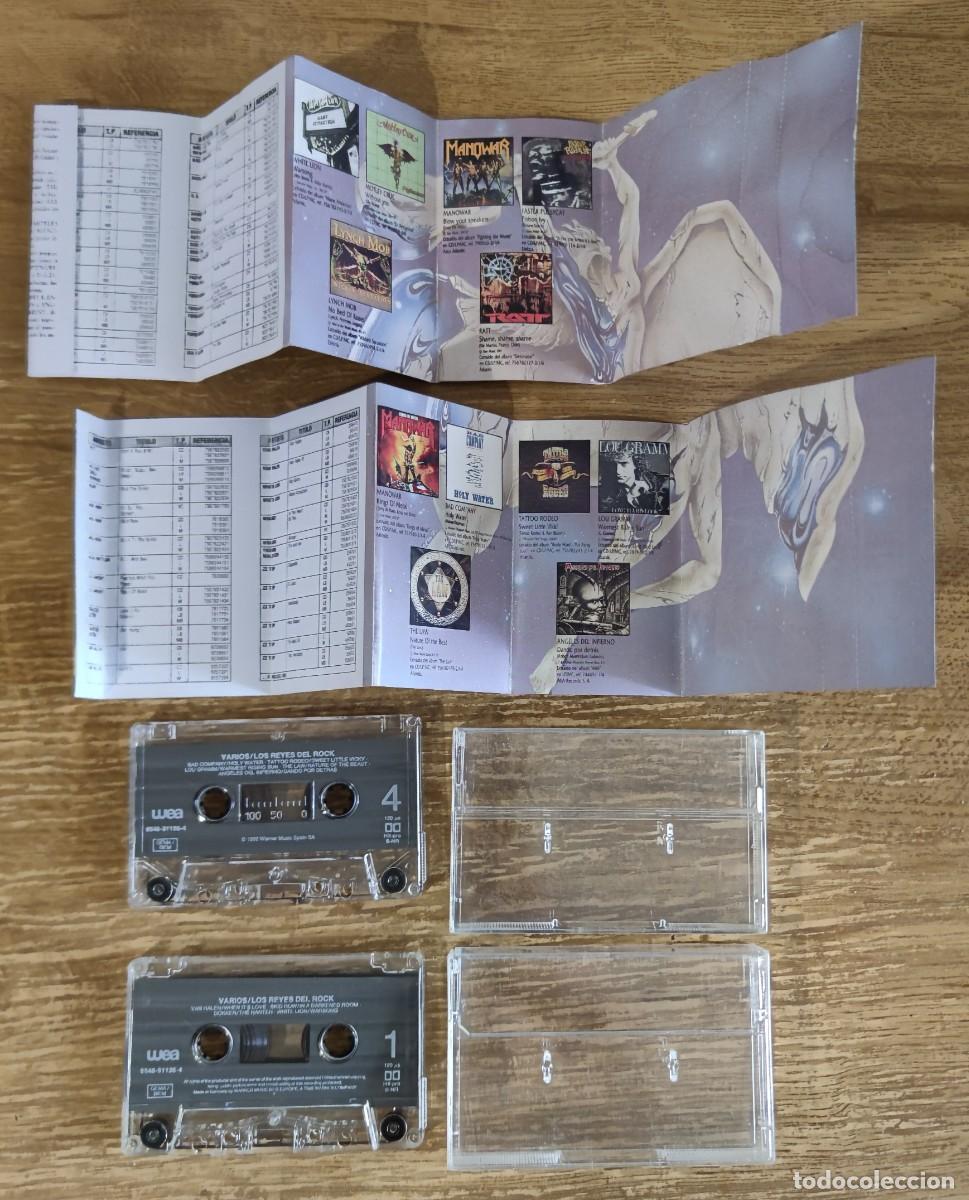 Casetes antiguos: Cassette doble Los Reyes del Rock (1992) - Foto 3