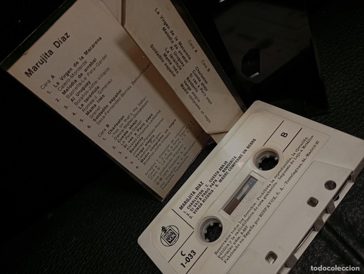 Casetes antiguos: MARUJITA DIAZ - EXITOS - CASSETTE - CINTA - HISPAVOX - 1978 - ORIGINAL - Foto 4