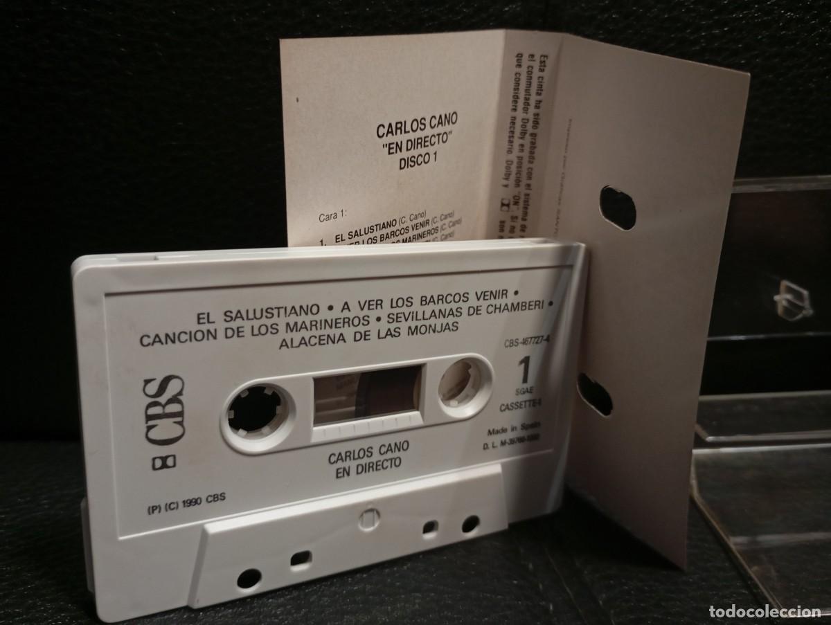 Casetes antiguos: CARLOS CANO - EN DIRECTO 1 - CASSETTE - 1990 - CBS - CINTA - Foto 3