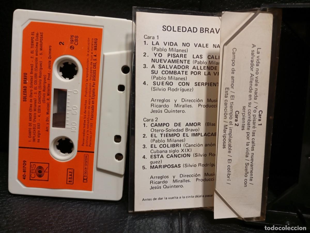 Casetes antiguos: SOLEDAD BRAVO - CASSETTE - 1976 - CINTA - CBS - Foto 4