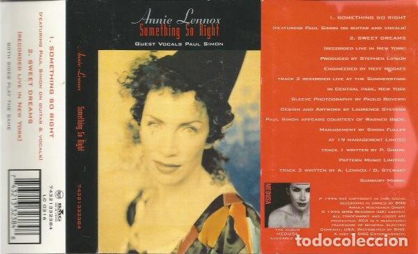 Casetes antiguos: Annie Lennox - Something so Right (casete single) - Foto 2