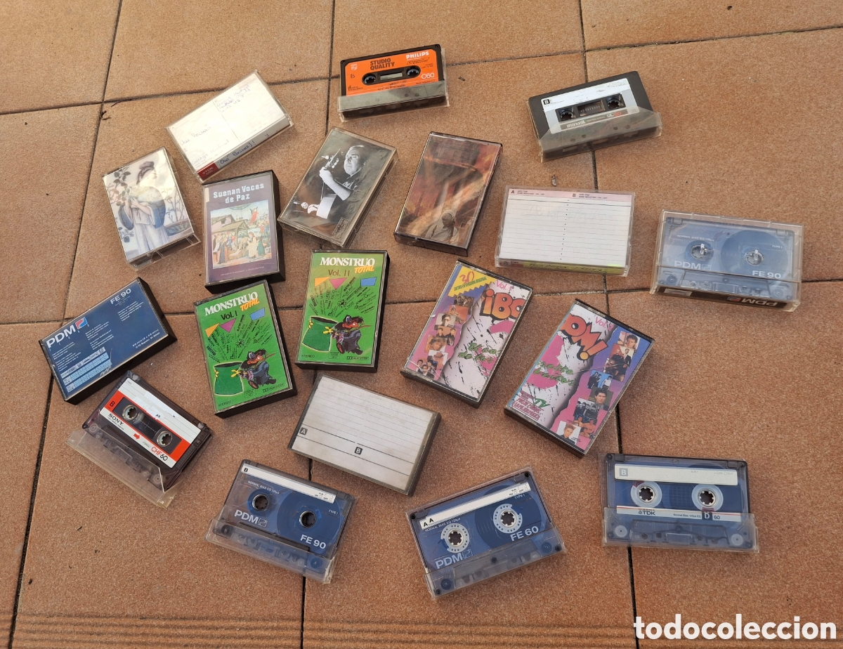Casetes antiguos: 19 CASETES VARIADAS. ORIGINALES, GRABADAS Y VAC&Iacute;AS