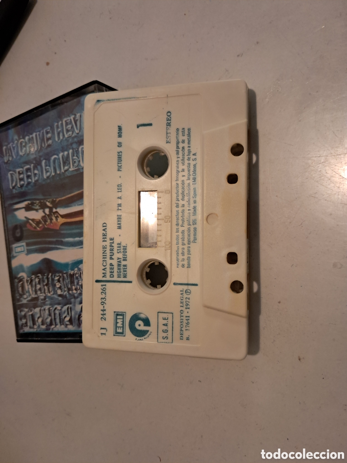 Casetes antiguos: CINTA CASETTE, DEED PURPLE. MACHINE HEAD. 1972 - Foto 4
