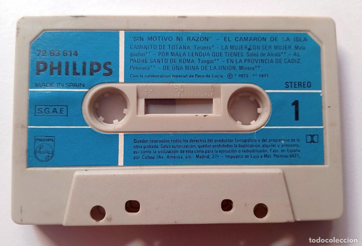 Cassette antiche: CASSETTE FLAMENCO CAMAR&Oacute;N DE LA ISLA - SIN MOTIVO NI RAZ&Oacute;N