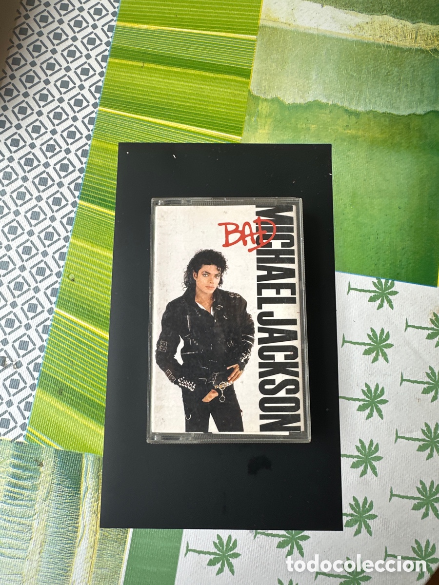 Cassette antiche: Cinta de casete de Michael Jackson Bad a&ntilde;o 1987