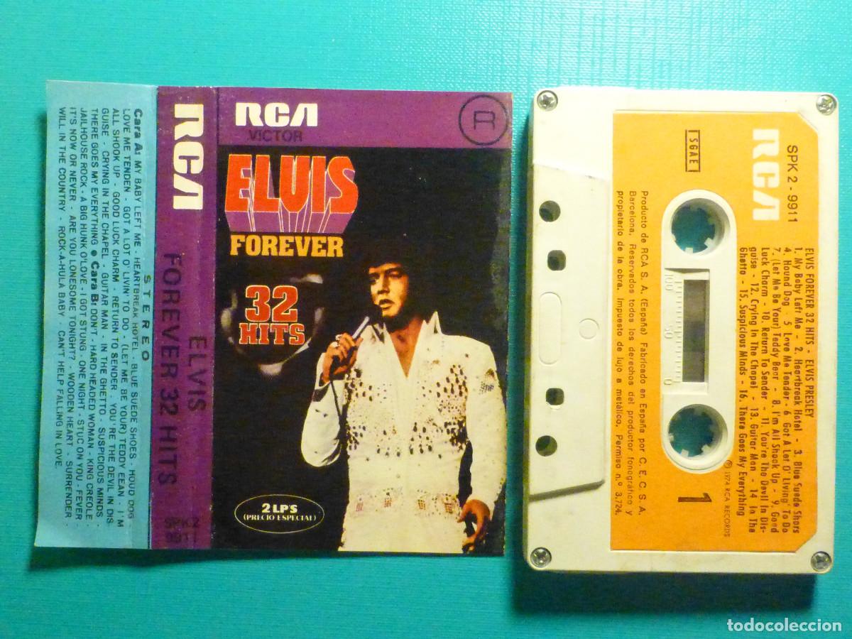 Casetes antiguos: Cinta de Cassette - Casete - ELVIS PRESLEY - Forever 32 Hits - RCA Records A&ntilde;o 1974