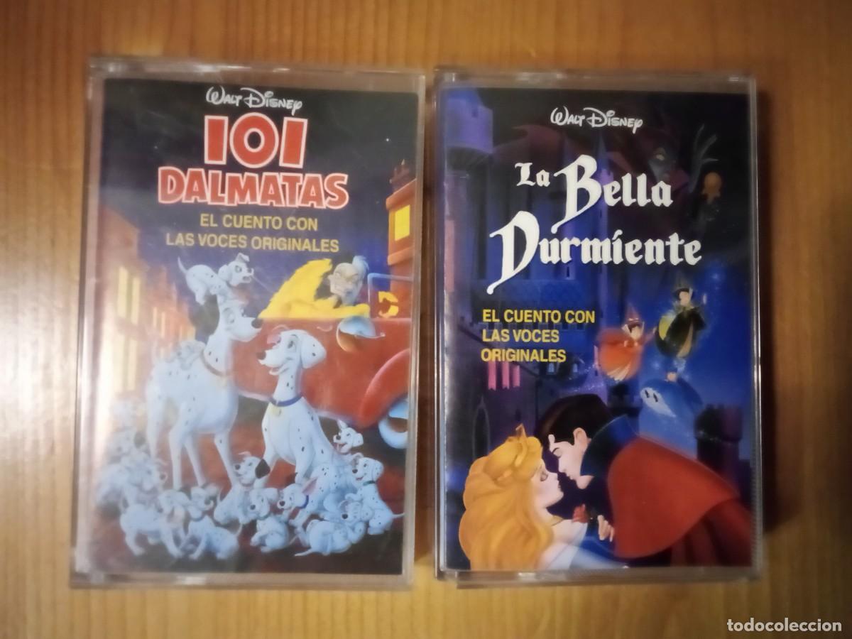 Cassetes antigas: 101 DALMATAS, LA BELLA DURMIENTE, EL CUENTO CON LAS VOCES ORIGINALES, WALT DISNEY, CASETE, CASSETTE