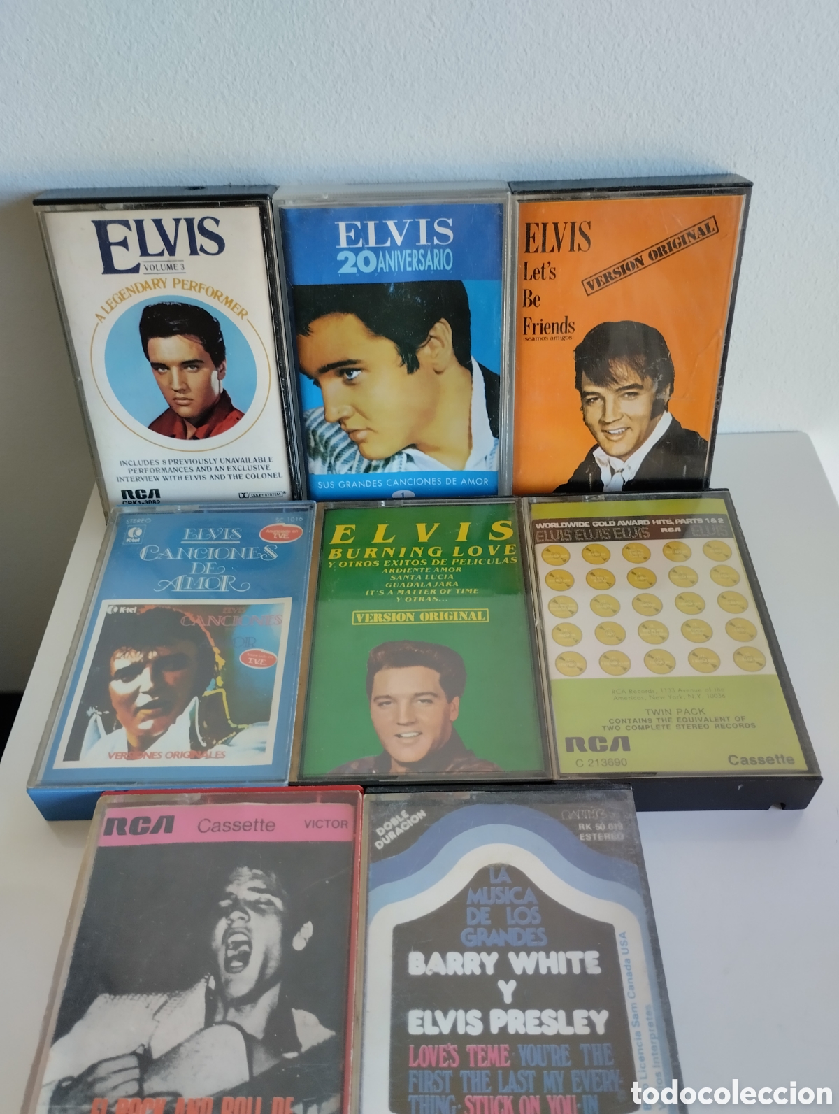 Cassette antiche: Lote 8 casetes Elvis Presley. ( Angel).