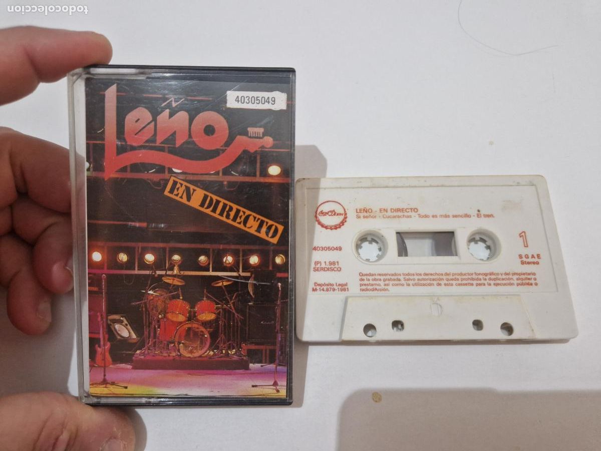 Casetes antiguos: antiguo cassette casete cinta rock Le&ntilde;o en directo si se&ntilde;or 1981 serdisco