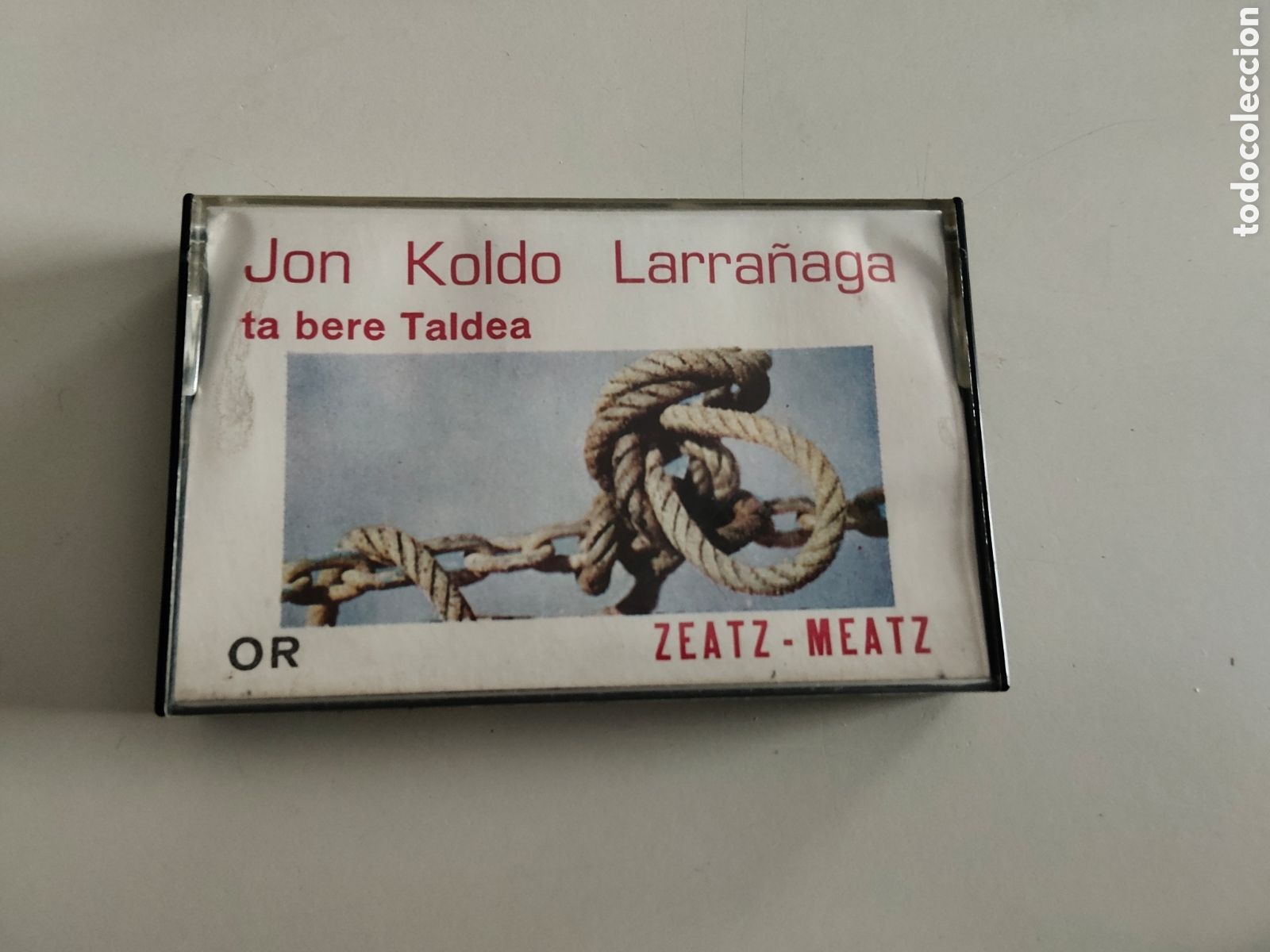 Casetes antiguos: Cinta casete Jon Koldo Larra&ntilde;aga ta bere taldea Zeatz Meatz 1979 folk vasco