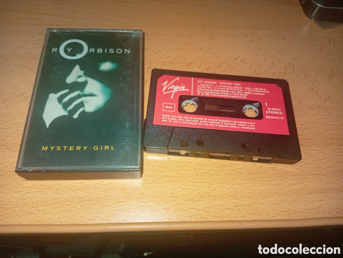 Casetes antiguos: Cinta de cassette &mdash; Roy Orbison &mdash; &rdquo;Mystery Girl&rdquo; &mdash; Virgin ML-409 576 &mdash; Edici&oacute;n espa&ntilde;ola 1989