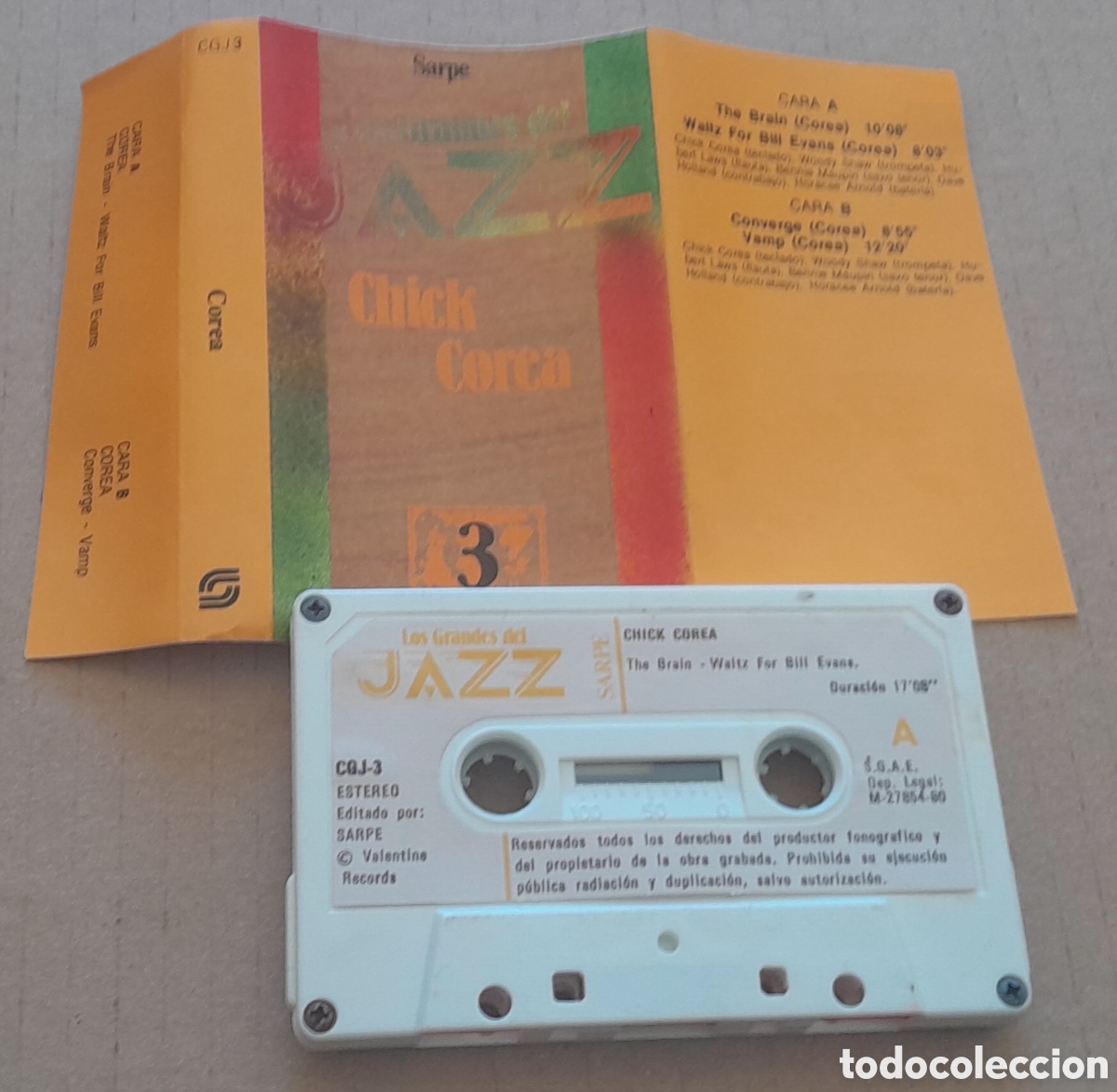 Casetes antiguos: LOS GRANDES DEL JAZZ 3 - CHICK COREA - Foto 1