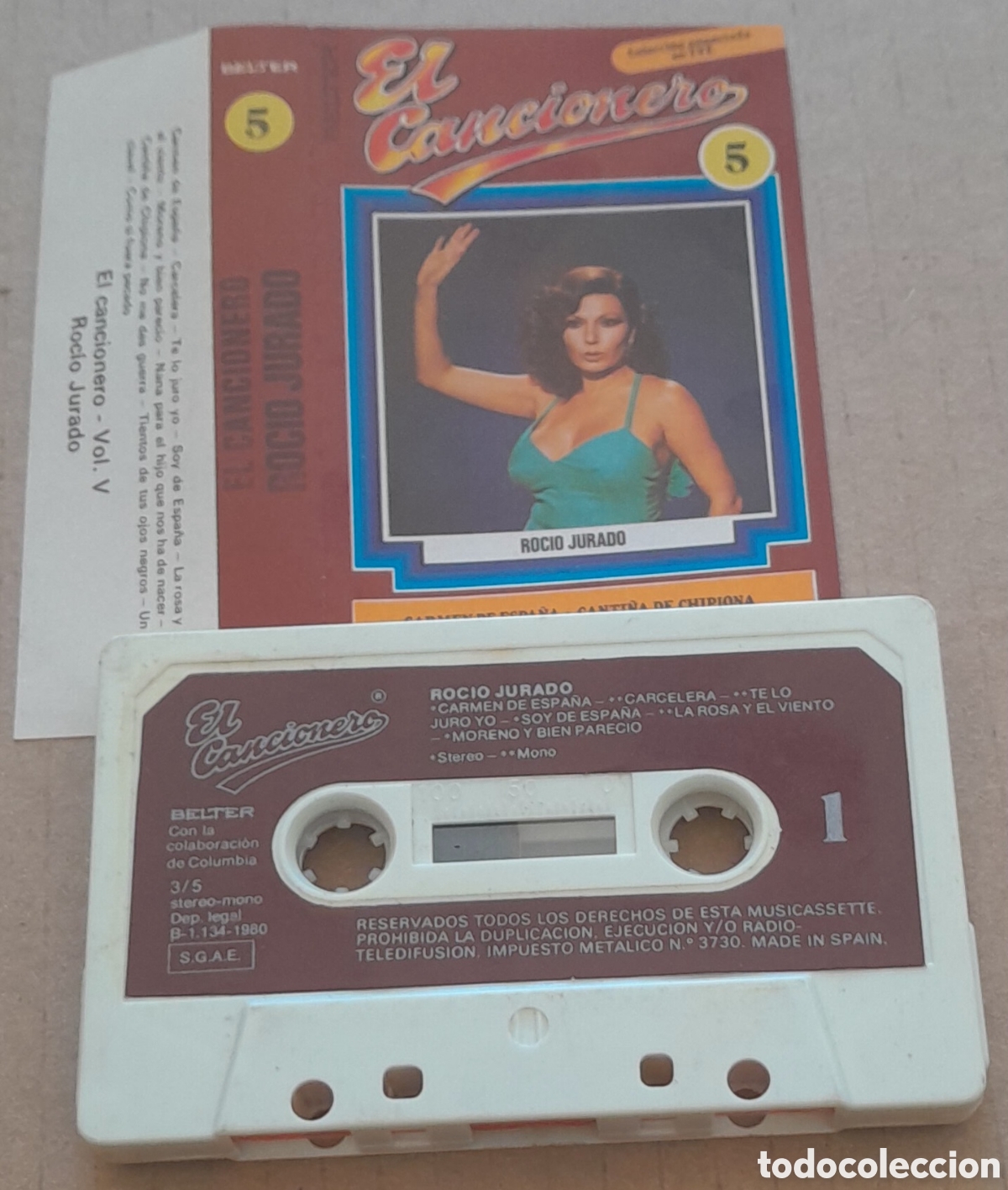Casetes antiguos: ROCIO JURADO - EL CANCIONERO 5 - Foto 1