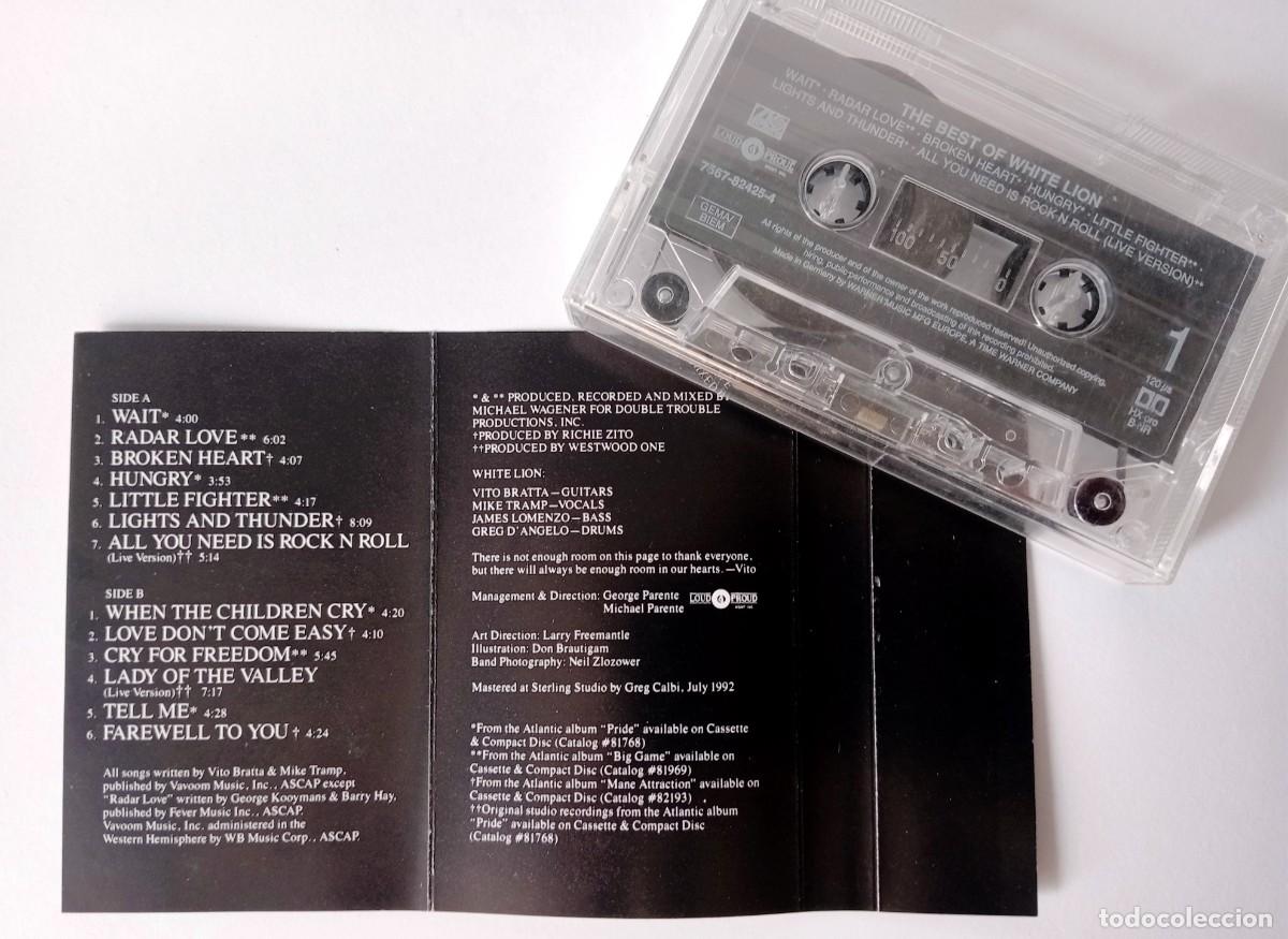 Casetes antiguos: CASSETTE WHITE LION - BEST OF - Foto 3