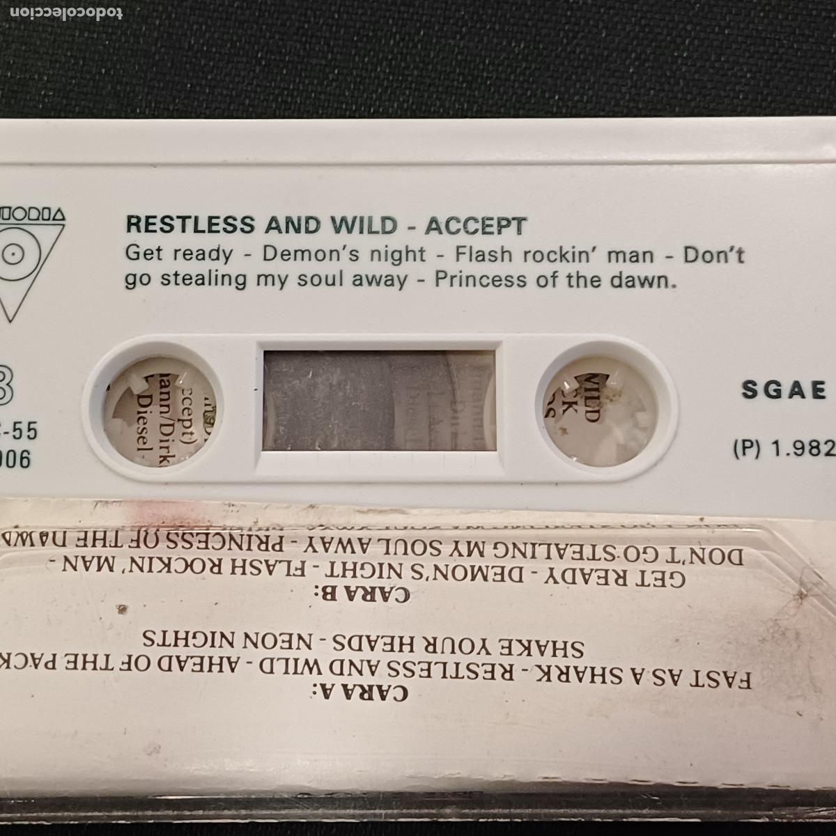 Casetes antiguos: ACCEPT/RESTLESS AND WILD/CASETE METAL. - Foto 2
