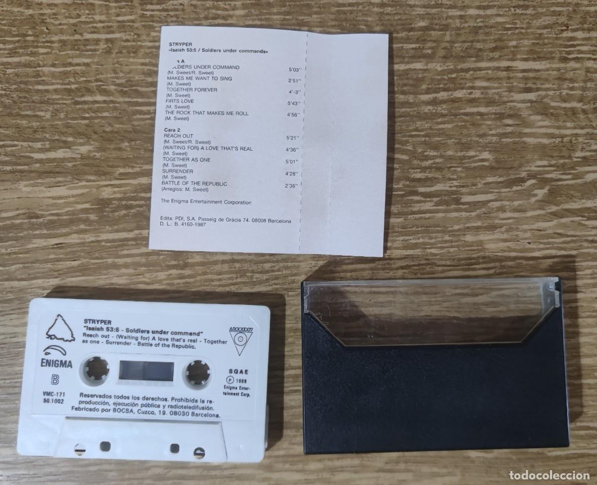 Casetes antiguos: Cassette Stryper - Soldiers Under Command (1987) ed. espa&ntilde;ola - Foto 3
