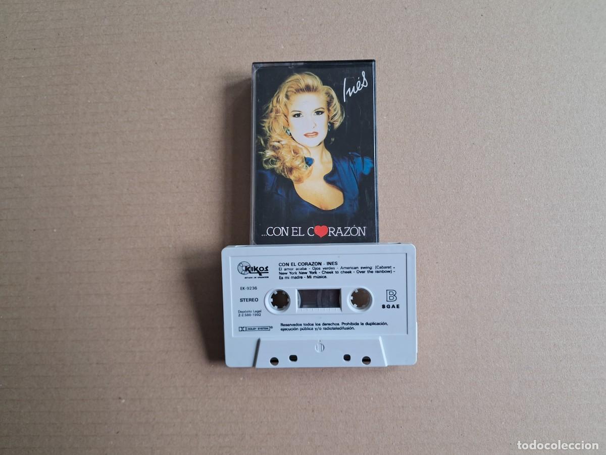 Casetes antiguos: INES - CON EL CORAZON CASETE 1992 - Foto 1