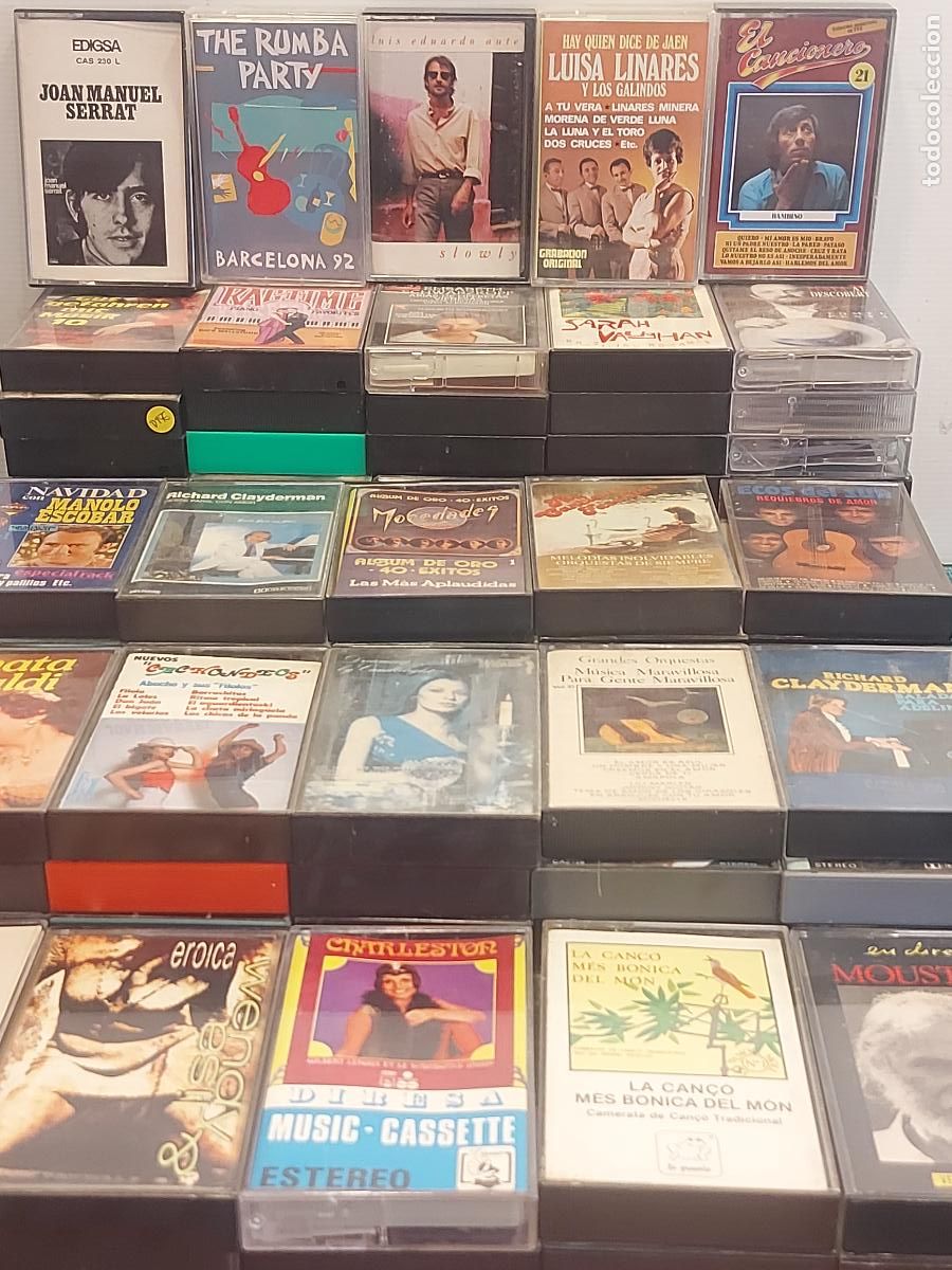 Casetes antiguos: LOTE DE 100 CASETES POP/ROCK / BUEN ESTADO / USO DE LA &Eacute;POCA / VER TODAS LAS FOTOS / ENV&Iacute;O INCLUIDO
