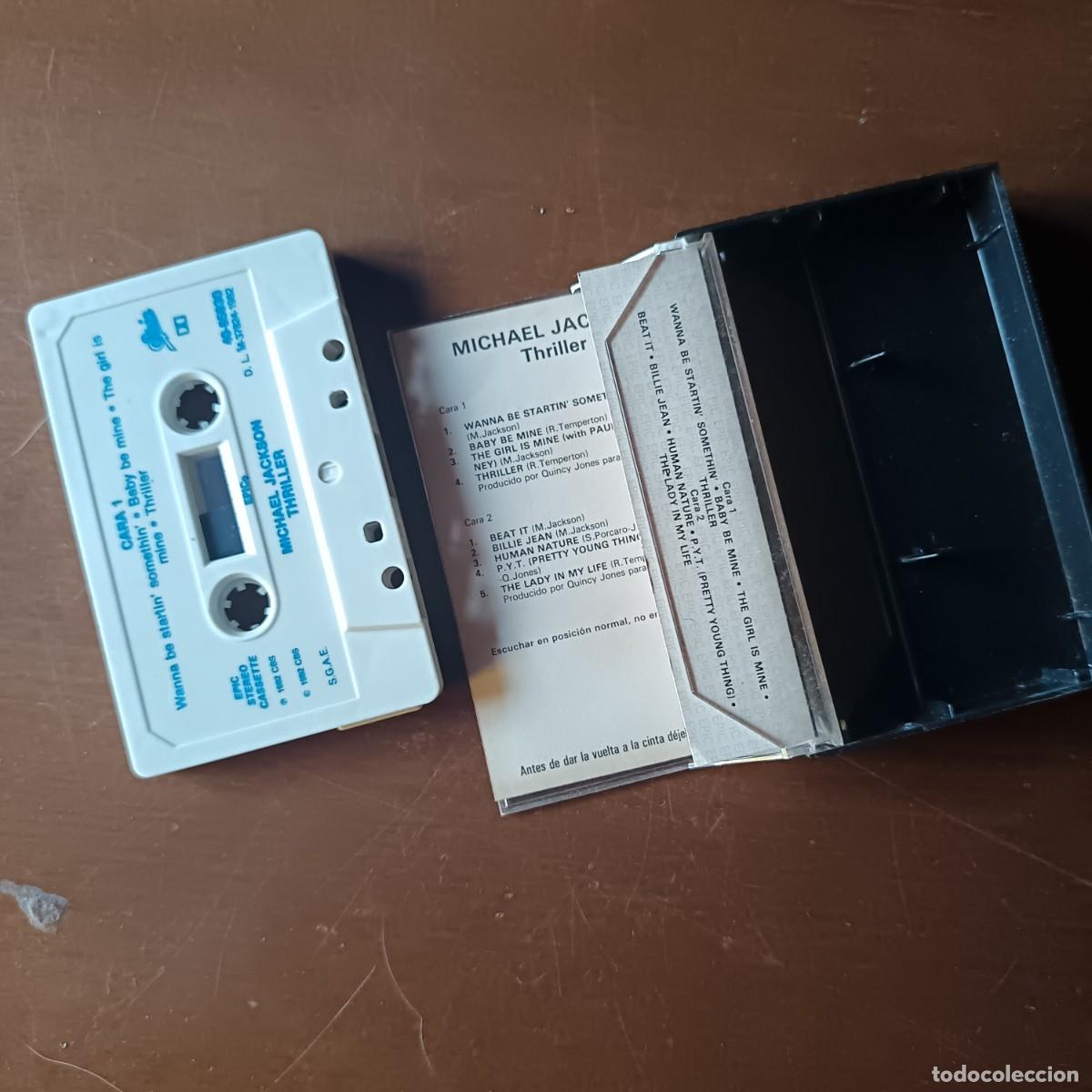 Casetes antiguos: THRILLER MICHAEL JACKSON. CASETTE - Foto 3