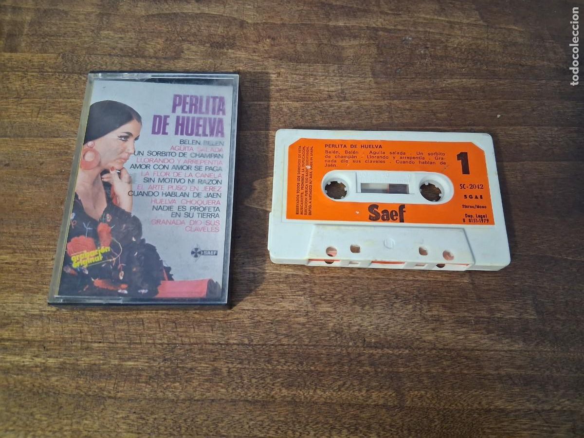 Casetes antiguos: Cinta casete cassette de m&uacute;sica Perlita de Huelva flamenco Granada dio sus claveles