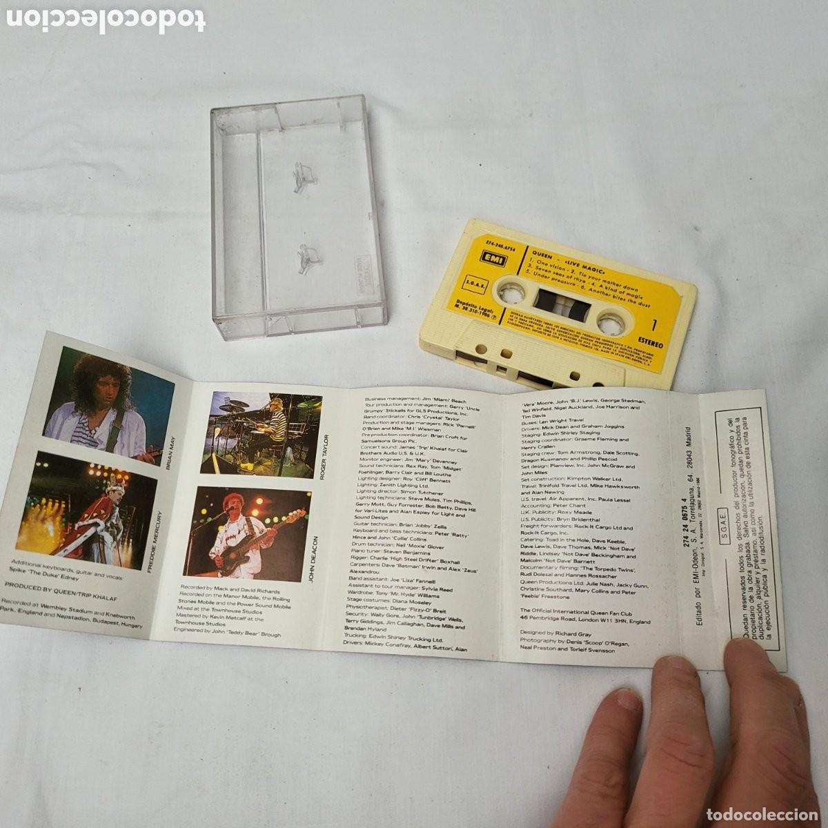 Casetes antiguos: Casete Queen, Live Magic, EMI Odeon, 1986 - Foto 3